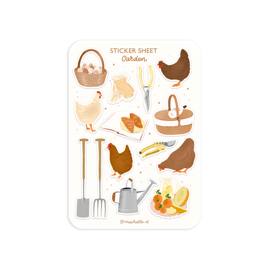 Planche de stickers - Jardin