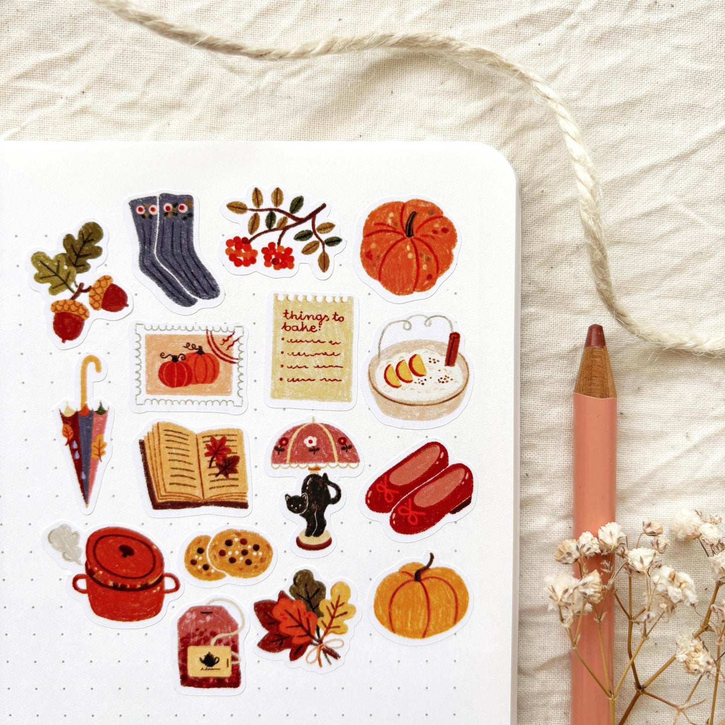 Planche de stickers - Bonjour automne