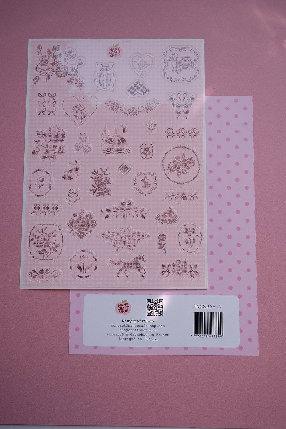 Planche de stickers - Broderie