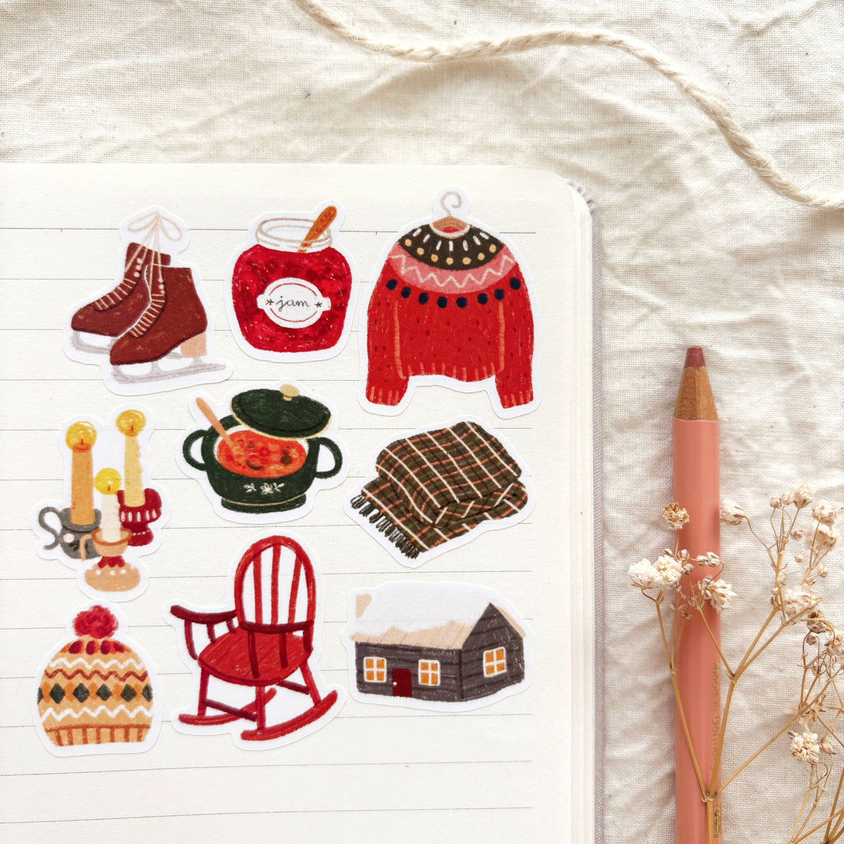 Planche de stickers - Hiver lent