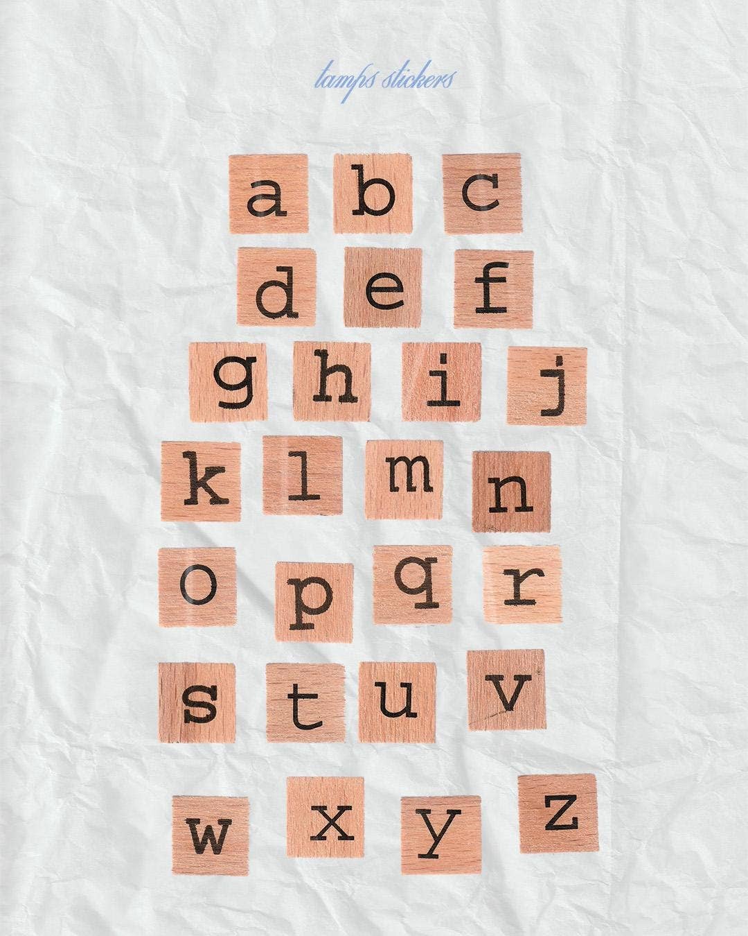 Planche de stickers - Tampons de lettres