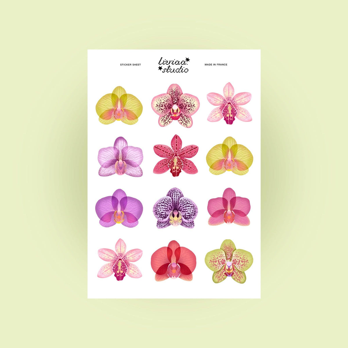 Planche de stickers - Orchidées
