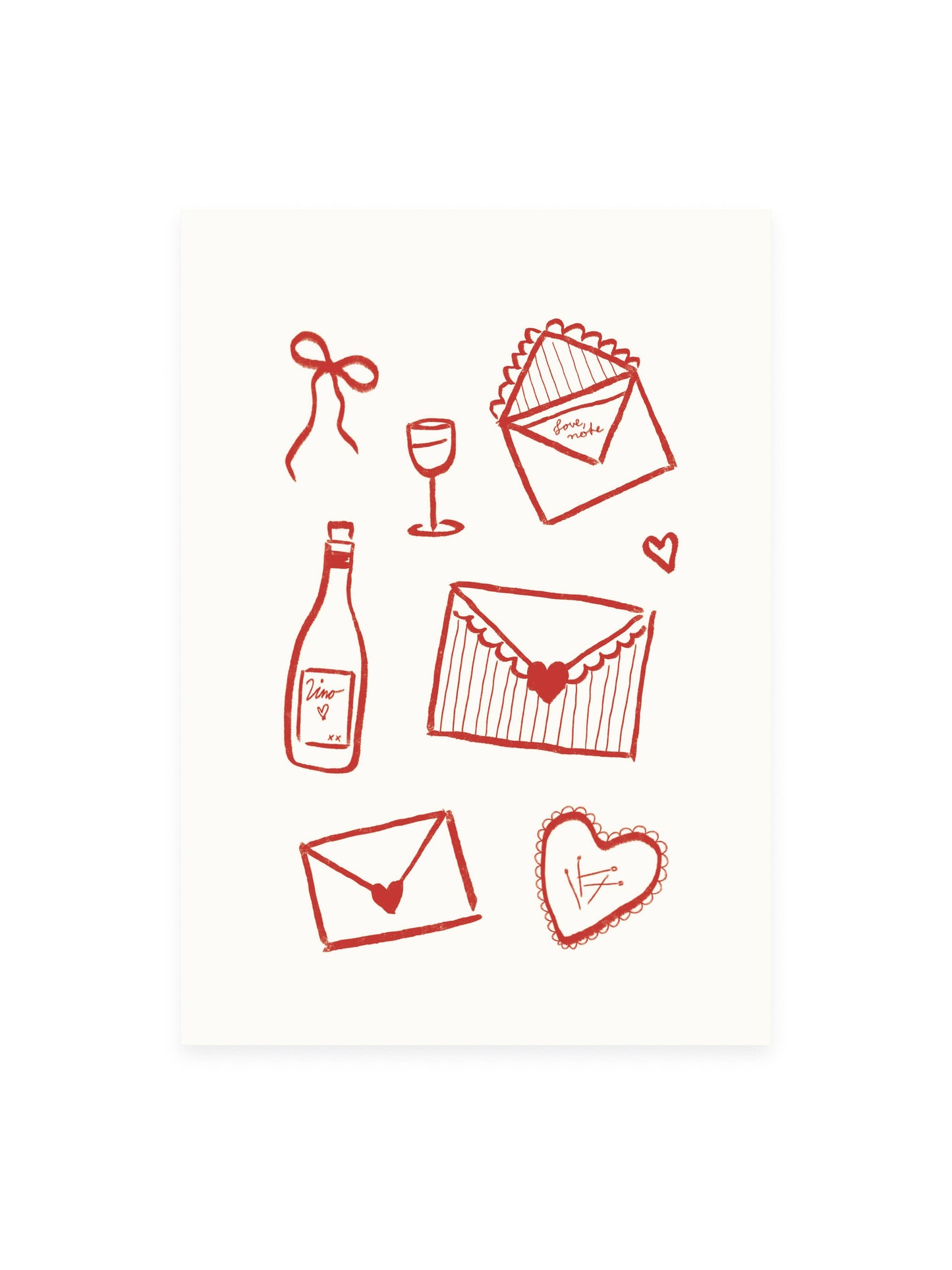 Carte postale - Lettres d'amour