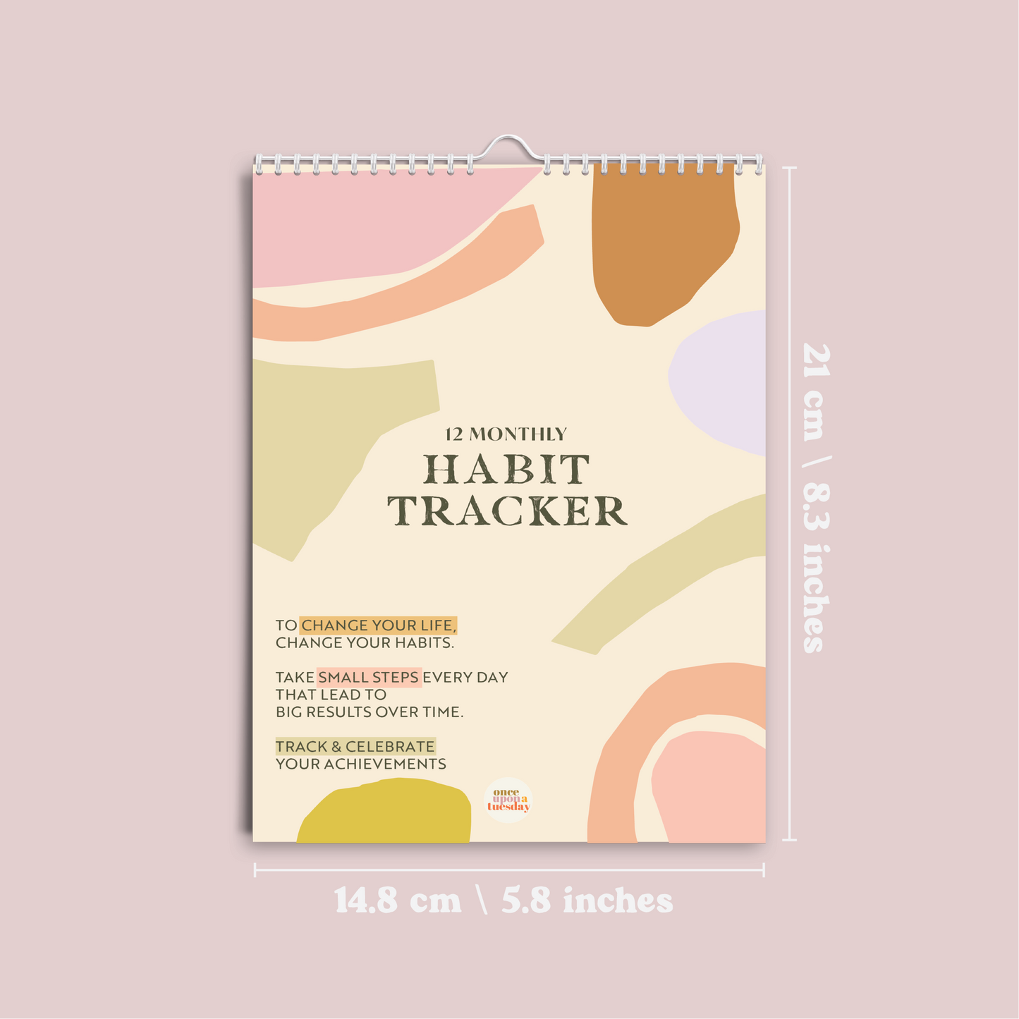Habit Tracker 12 mois - Pastel Organic