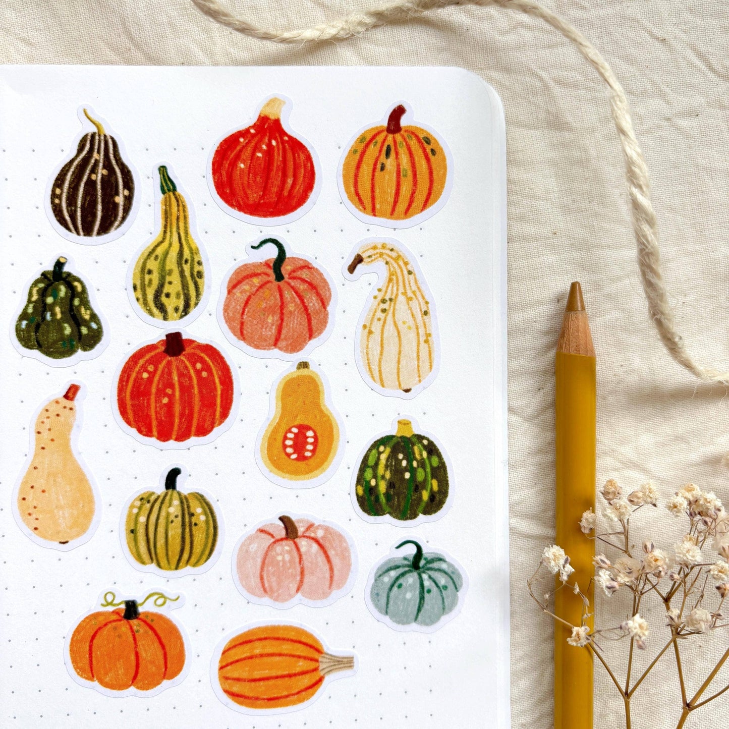 Planche de stickers - Citrouilles