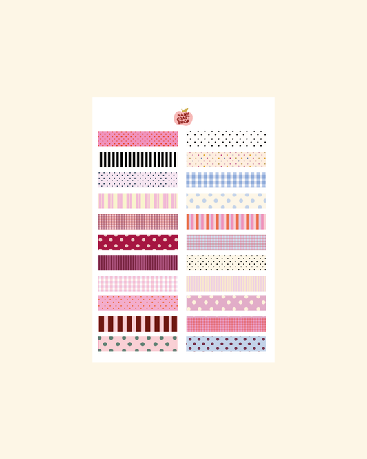 Planche de stickers - Washi Tape