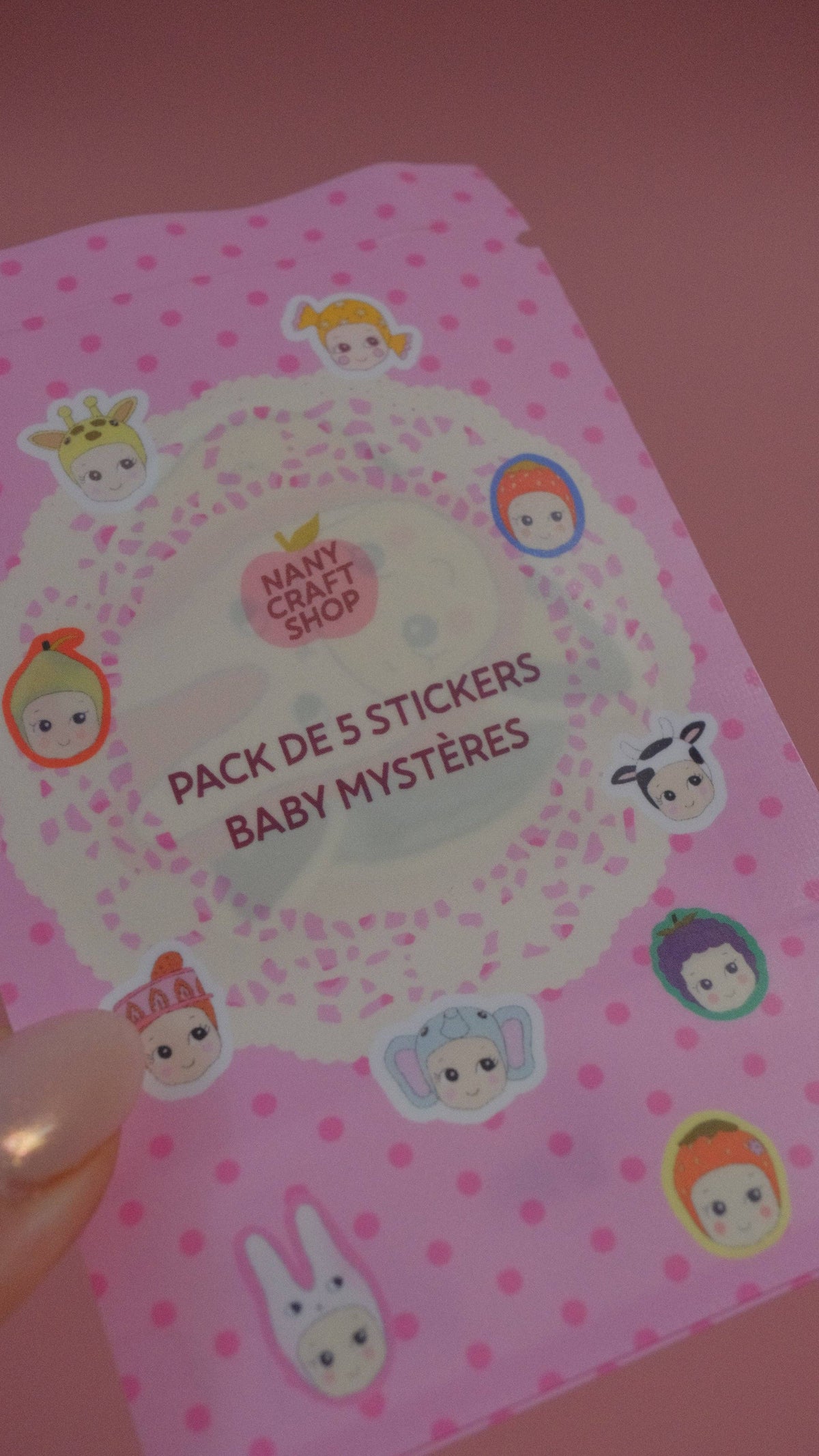 Pack 5 stickers - Baby mystères