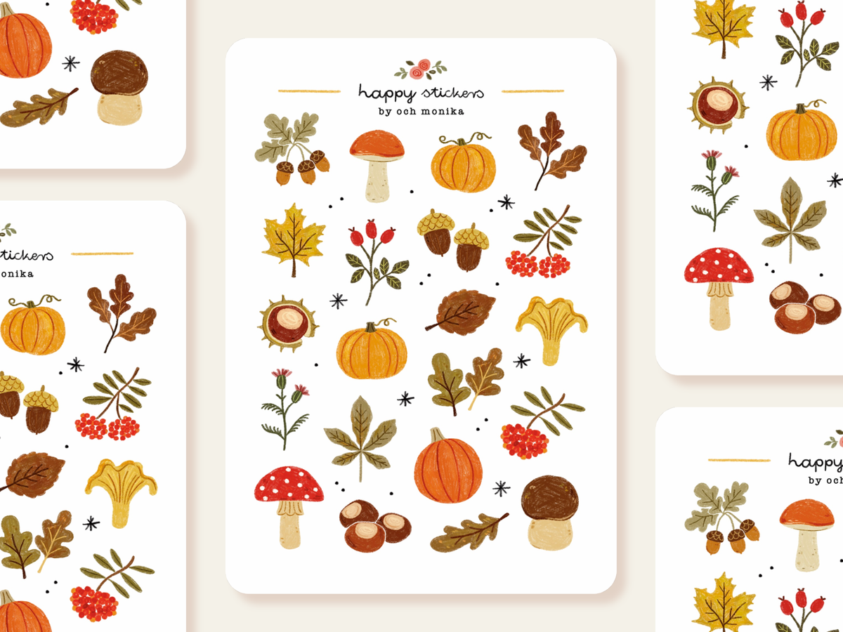 Planche de stickers - Tésors d'automne