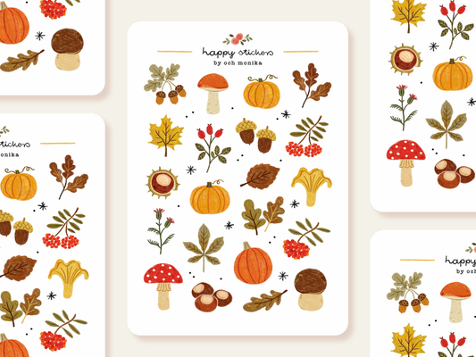 Planche de stickers - Tésors d'automne