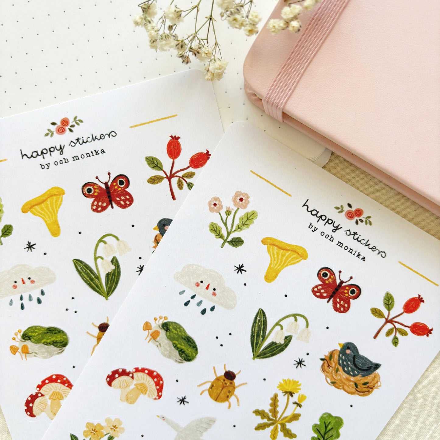 Planche de stickers - Nature