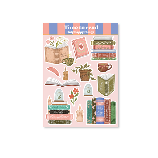 Planche de stickers - Time to read