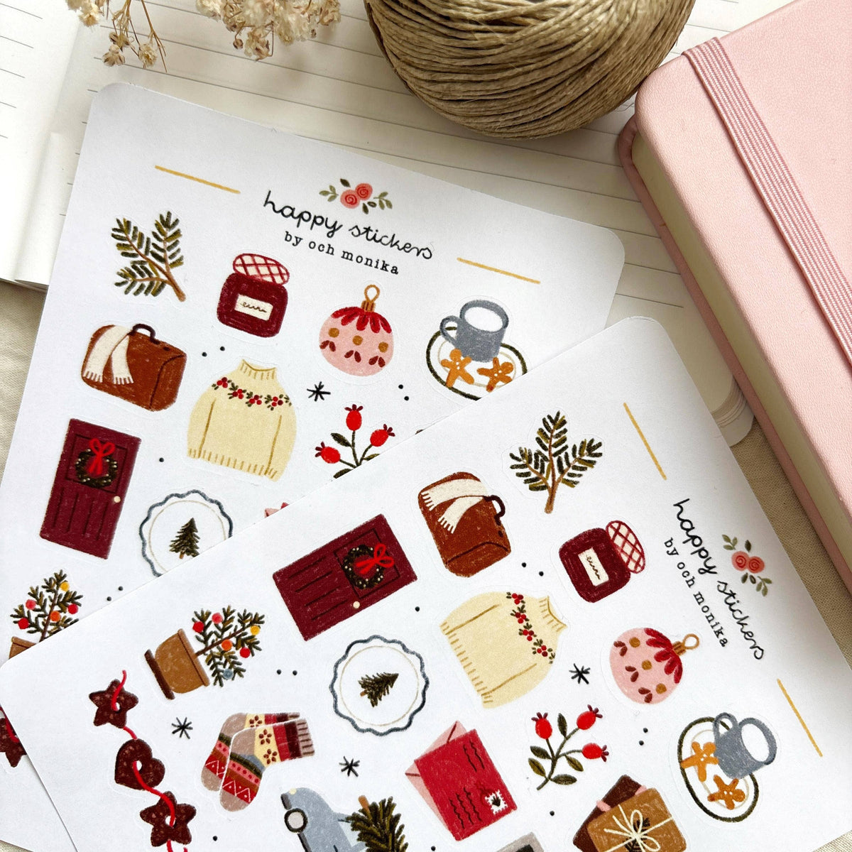 Planche de stickers - Retour à la maison pour Noël