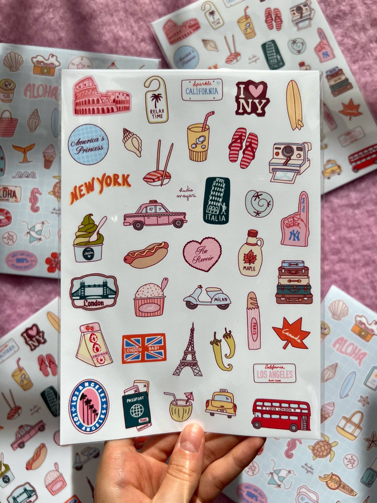 Planche de stickers - Voyage