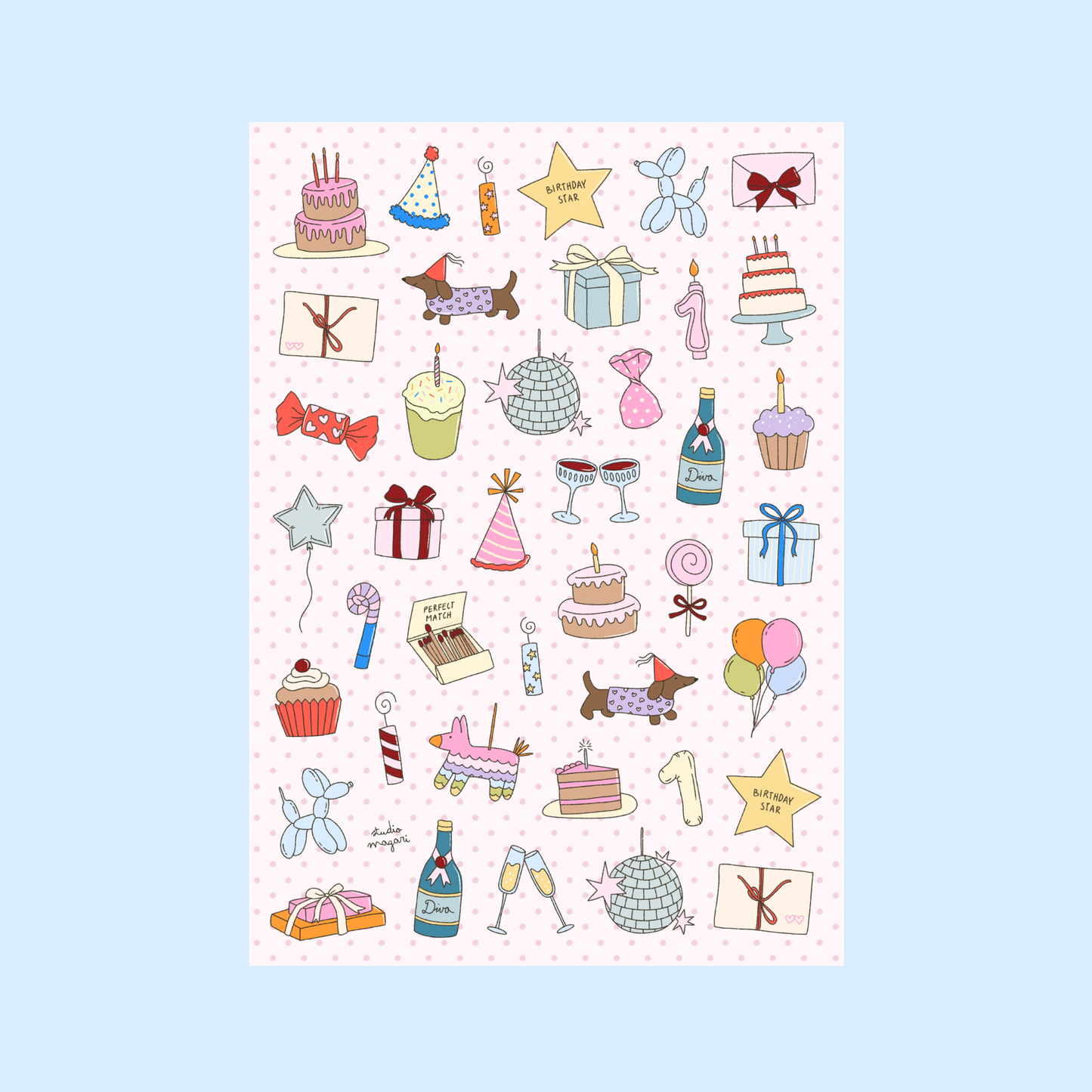 lanche de stickers - Birthday Party