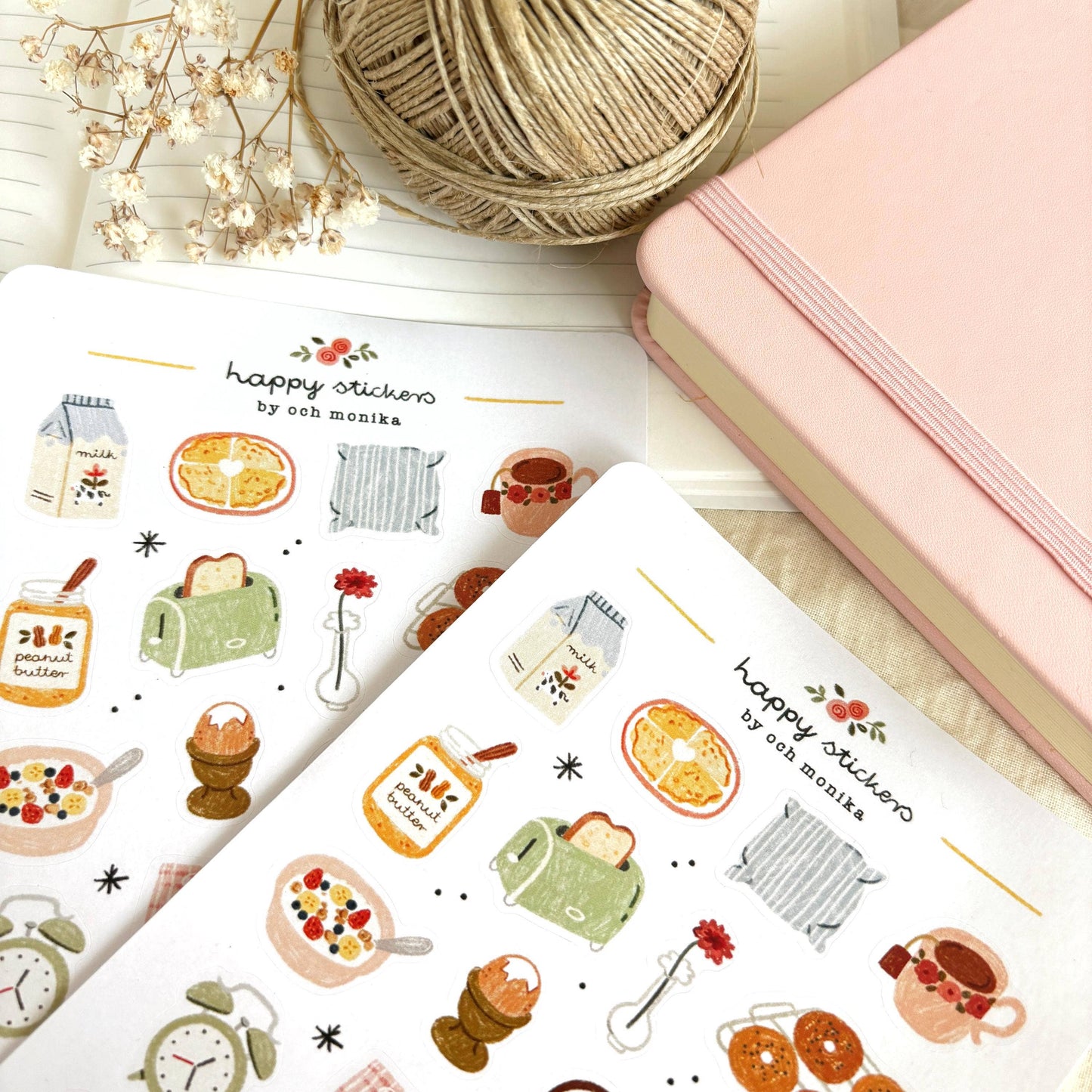 Planche de stickers - Bonjour