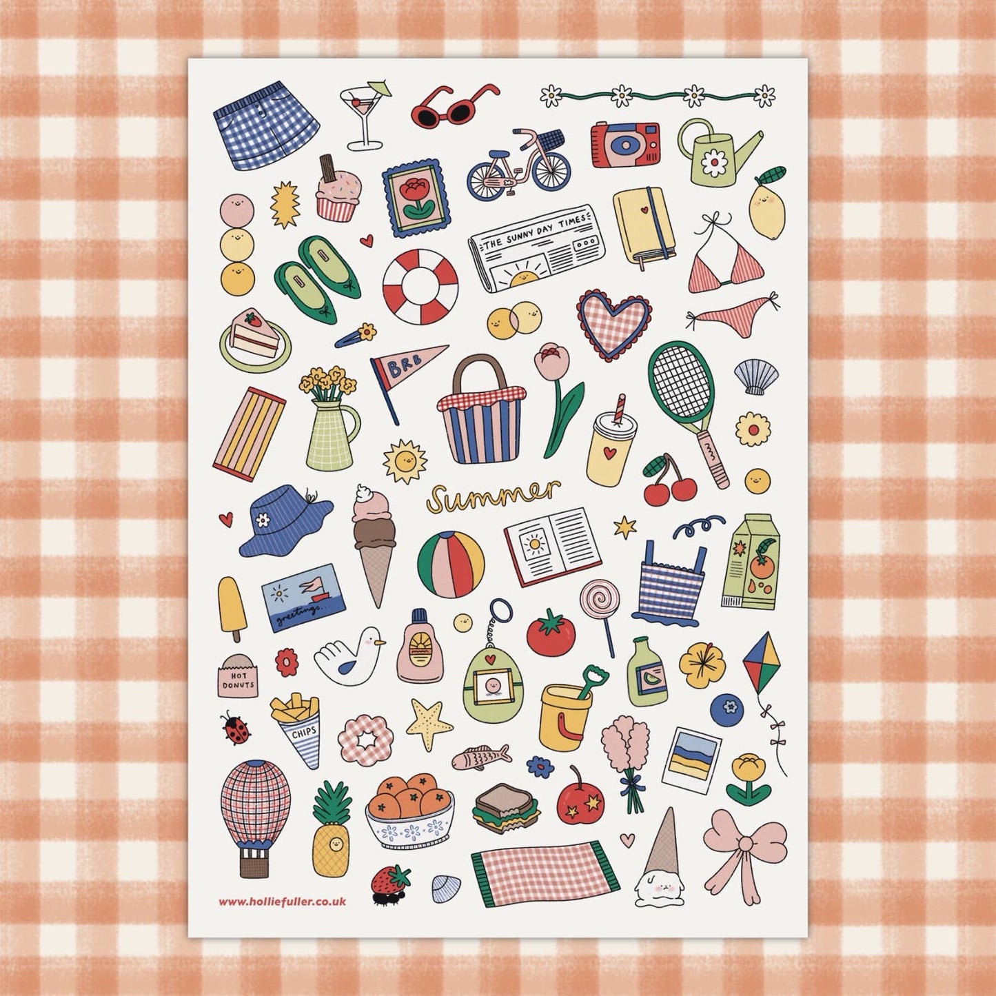 Planche de stickers - Souvenirs d'été