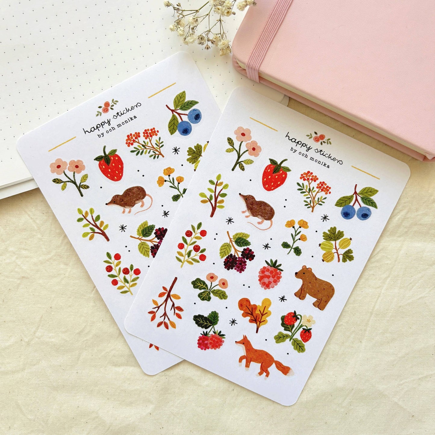 Planche de stickers - Berries