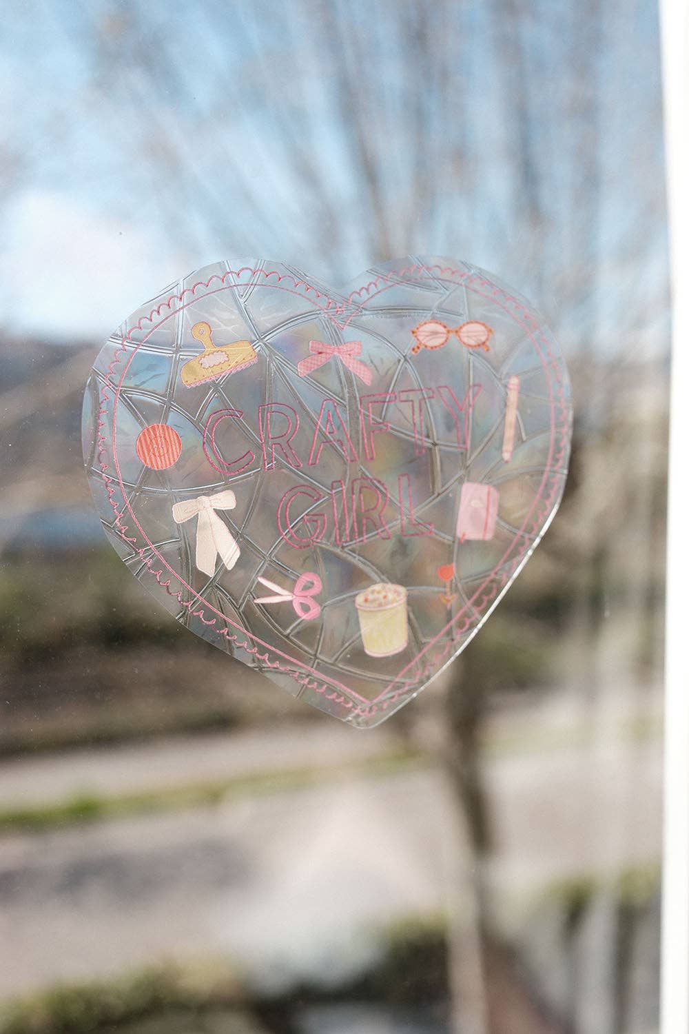 Sticker Sun Catcher - Crafty Girl