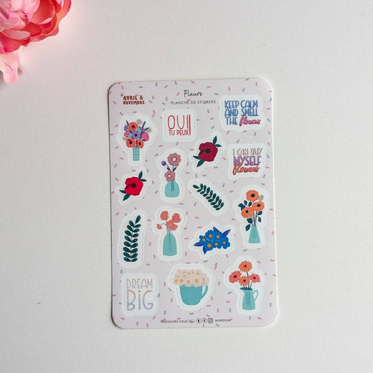 Planche de Stickers - Fleurs