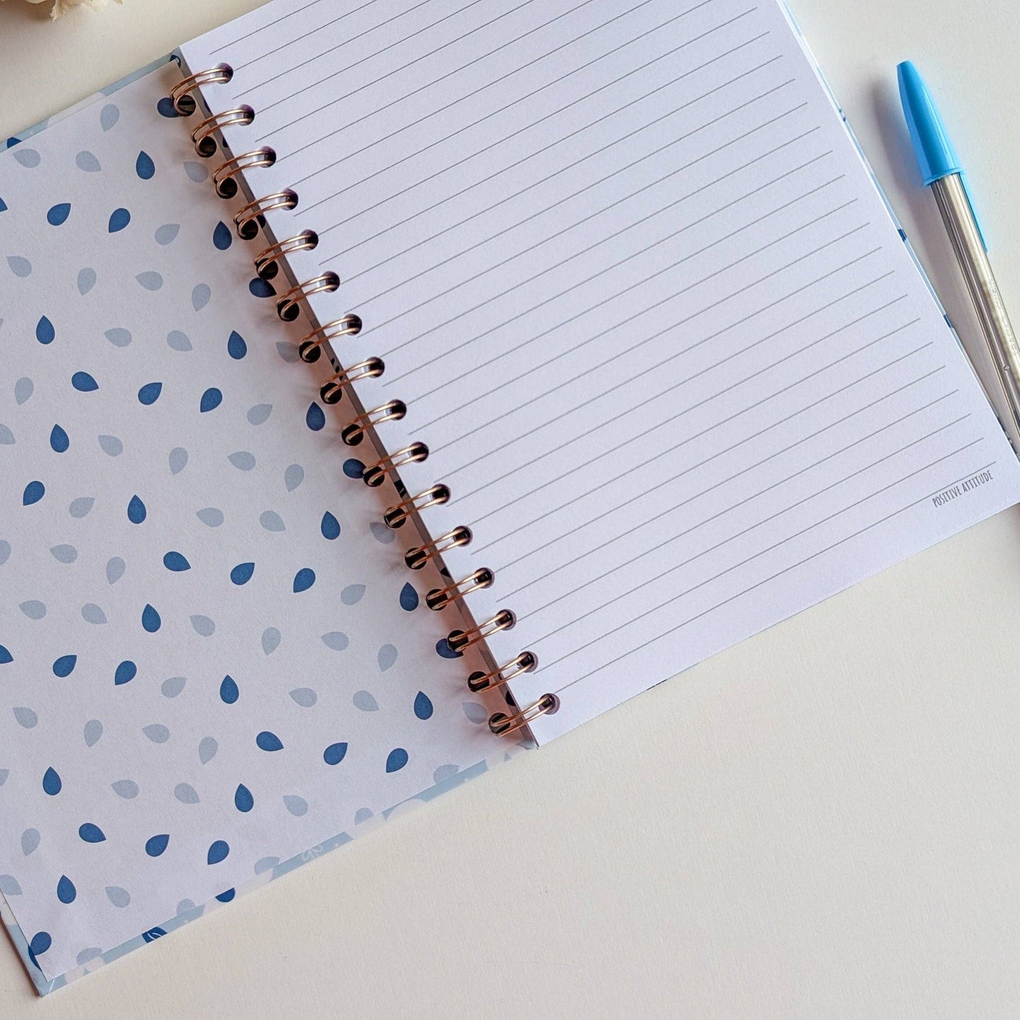 Carnet - Fleurs Blanches et Bleues