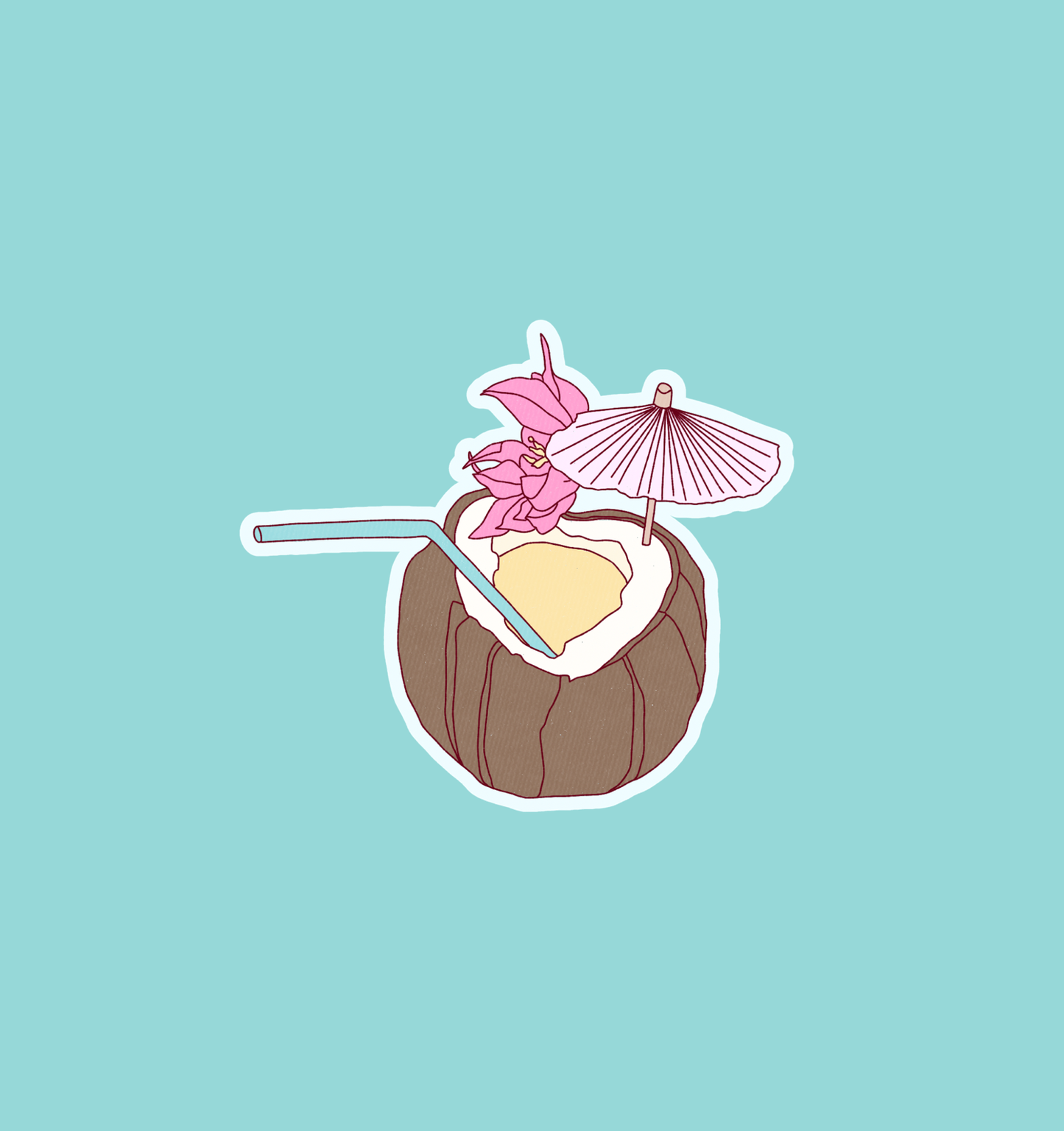 Sticker - Noix de coco