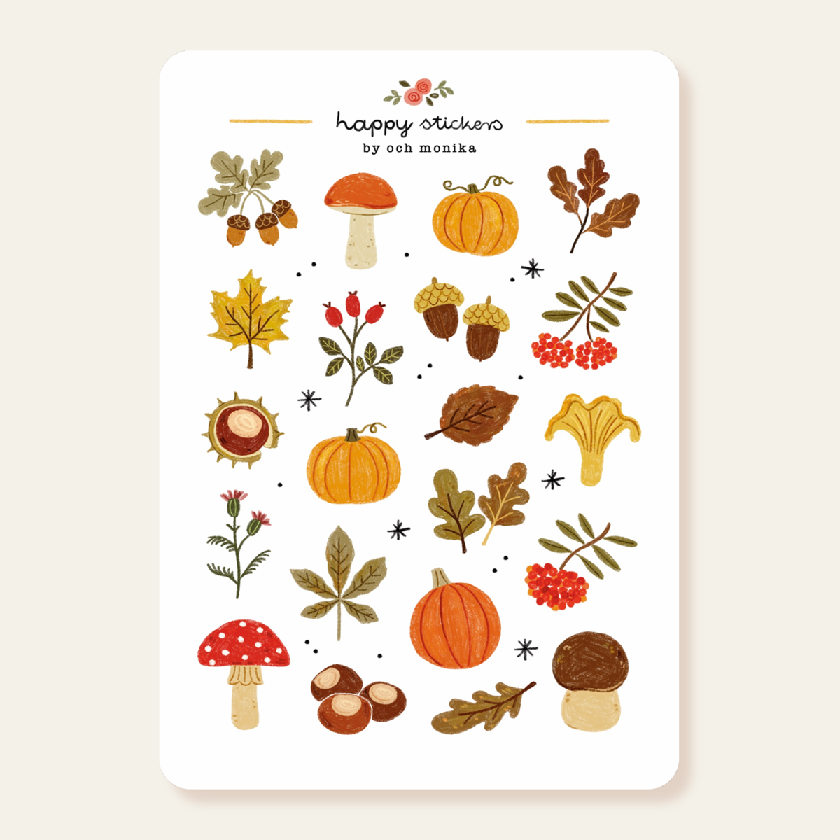 Planche de stickers - Tésors d'automne