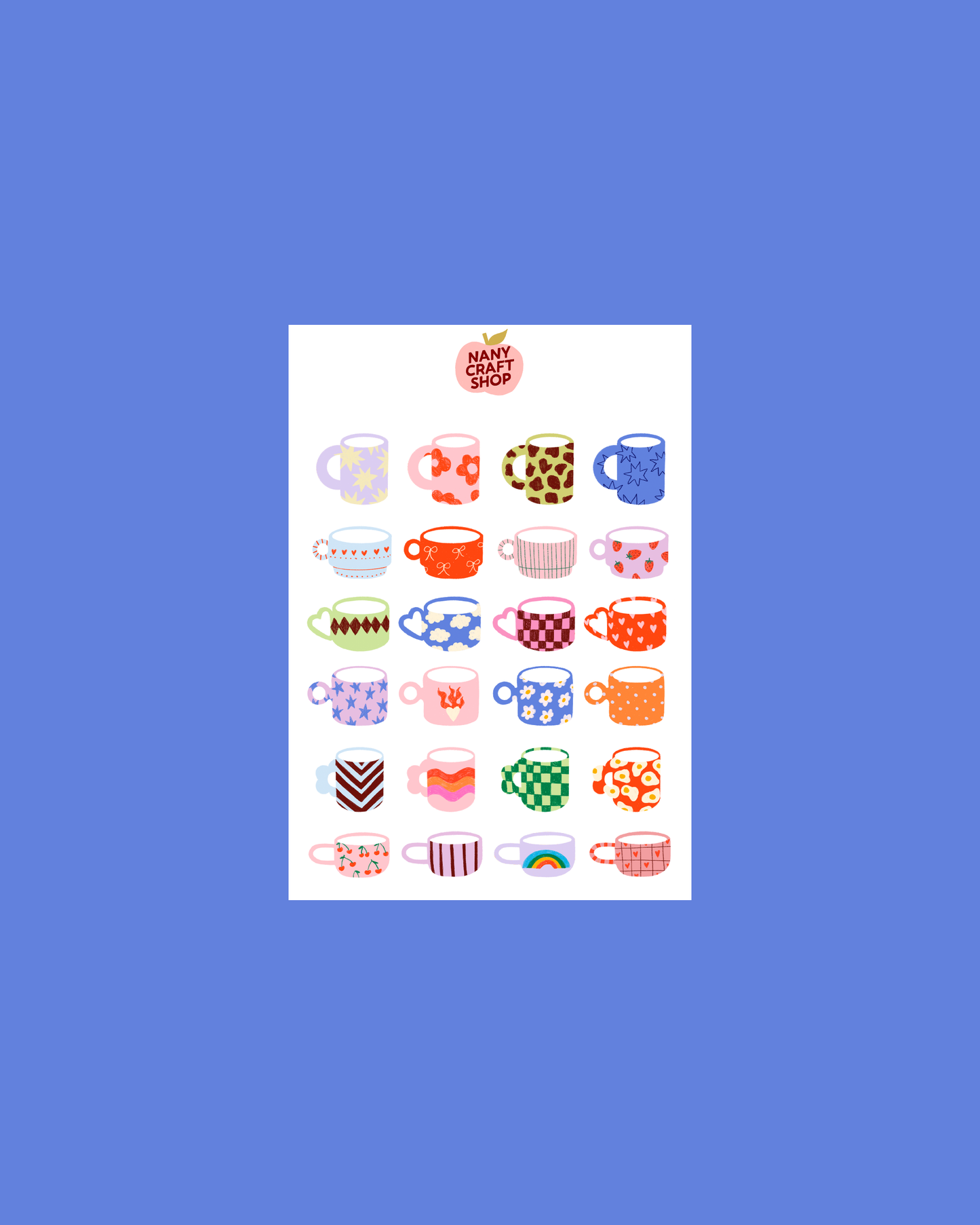 Planche de stickers - Mugs