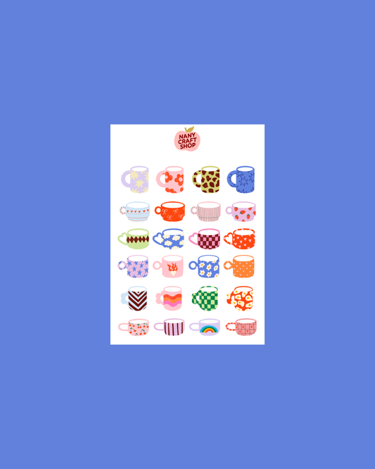 Planche de stickers - Mugs