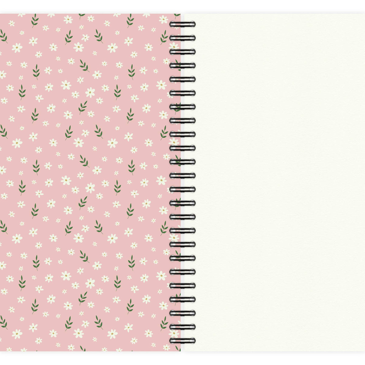 Carnet à spirale vierge - Floral bohème