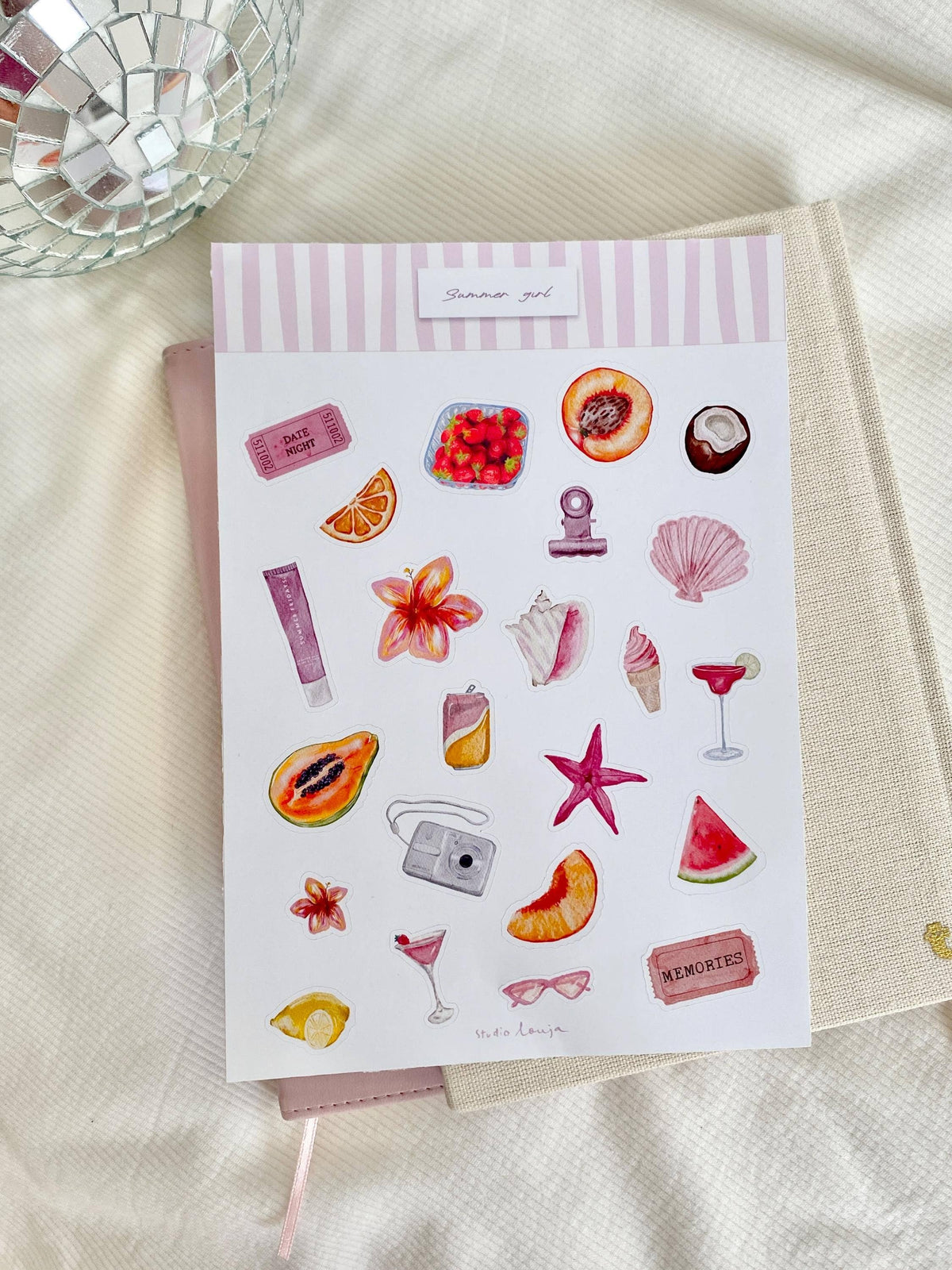 Planche de stickers - Summer girl