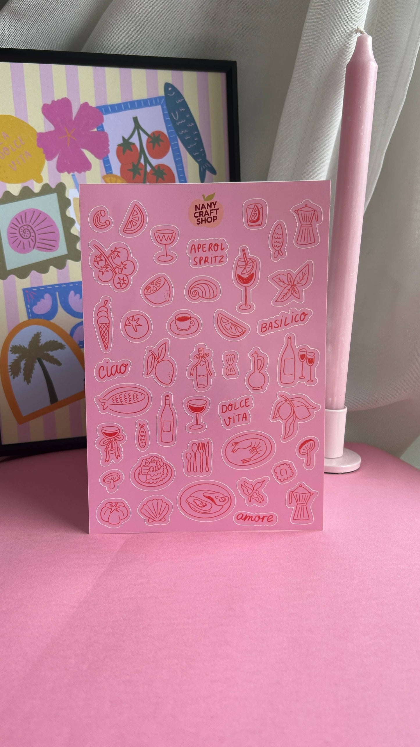 Planche de stickers - Summer in Italy