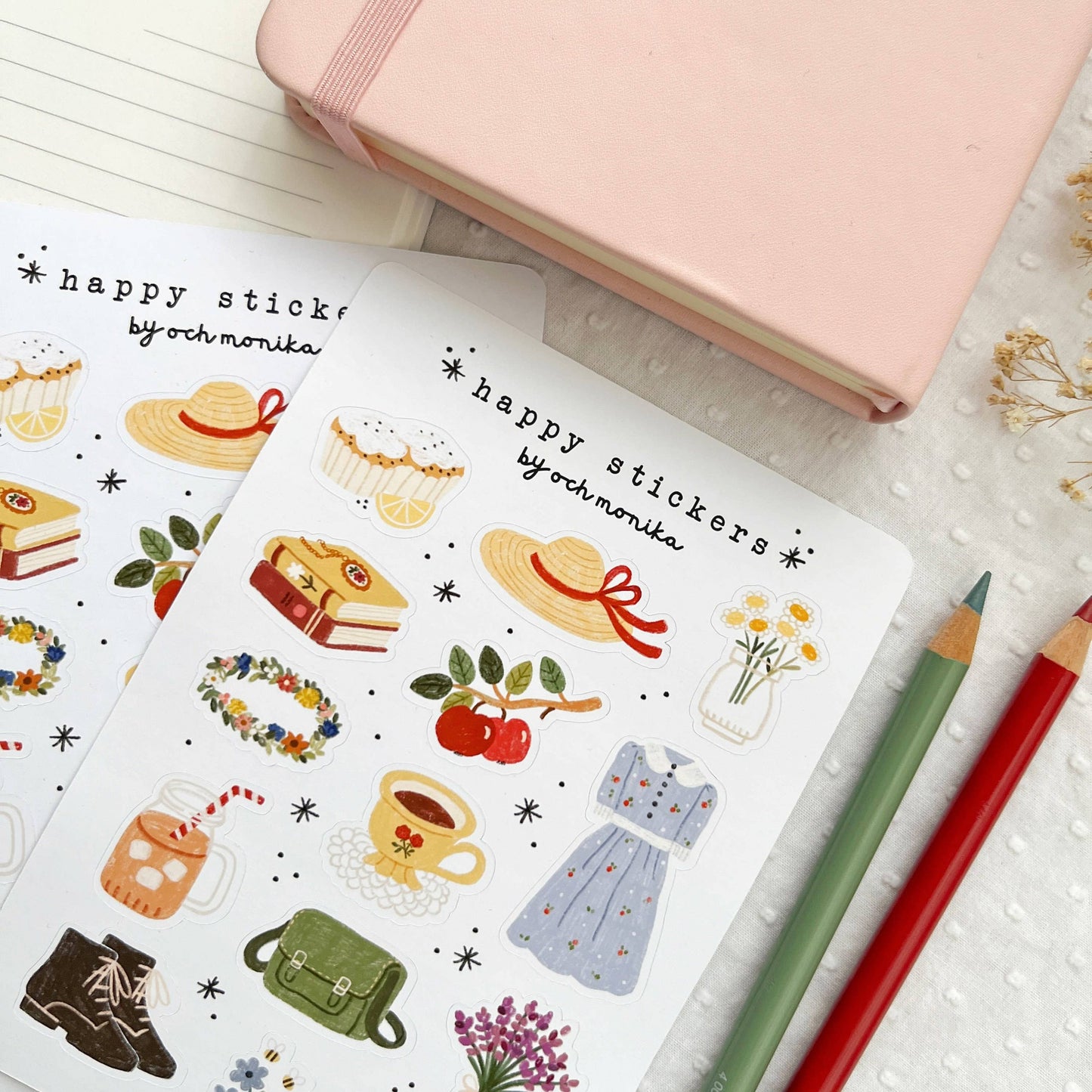 Planche de stickers - Fin d'été
