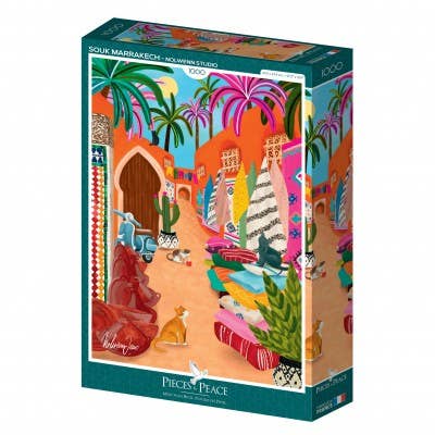 Puzzle 1000 pièces - Souk Marrakech