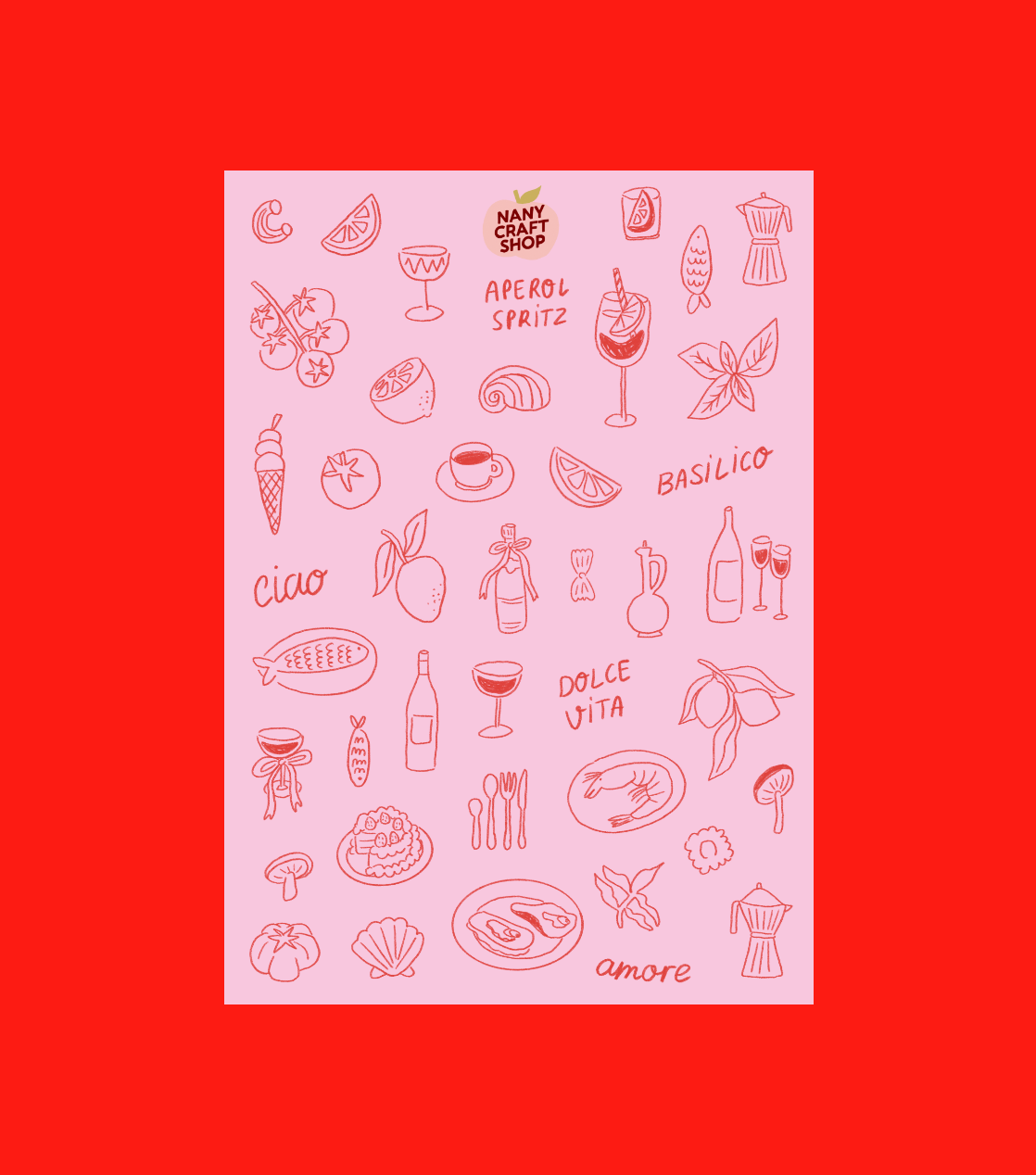 Planche de stickers - Summer in Italy