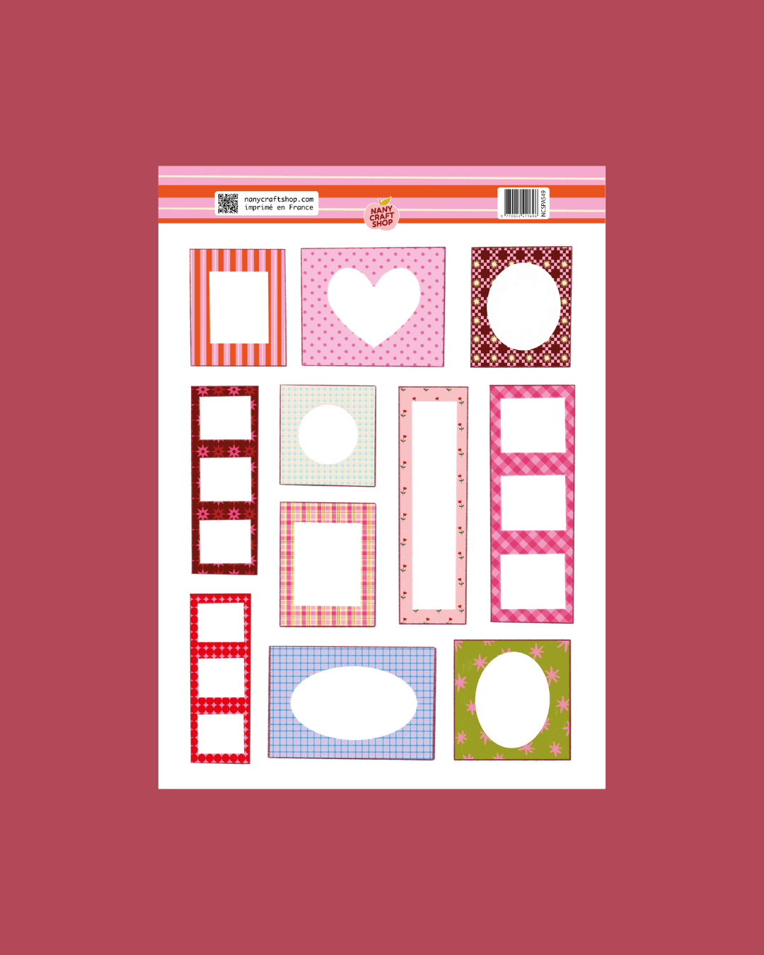 Planche de stickers - Cadres photos