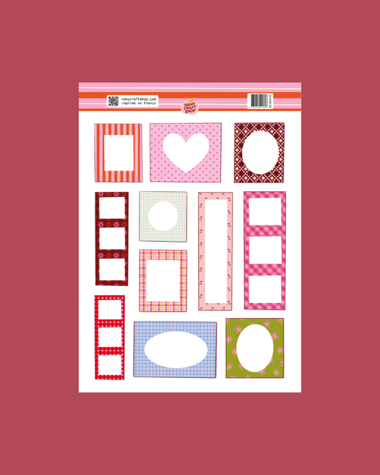 Planche de stickers - Cadres Photos