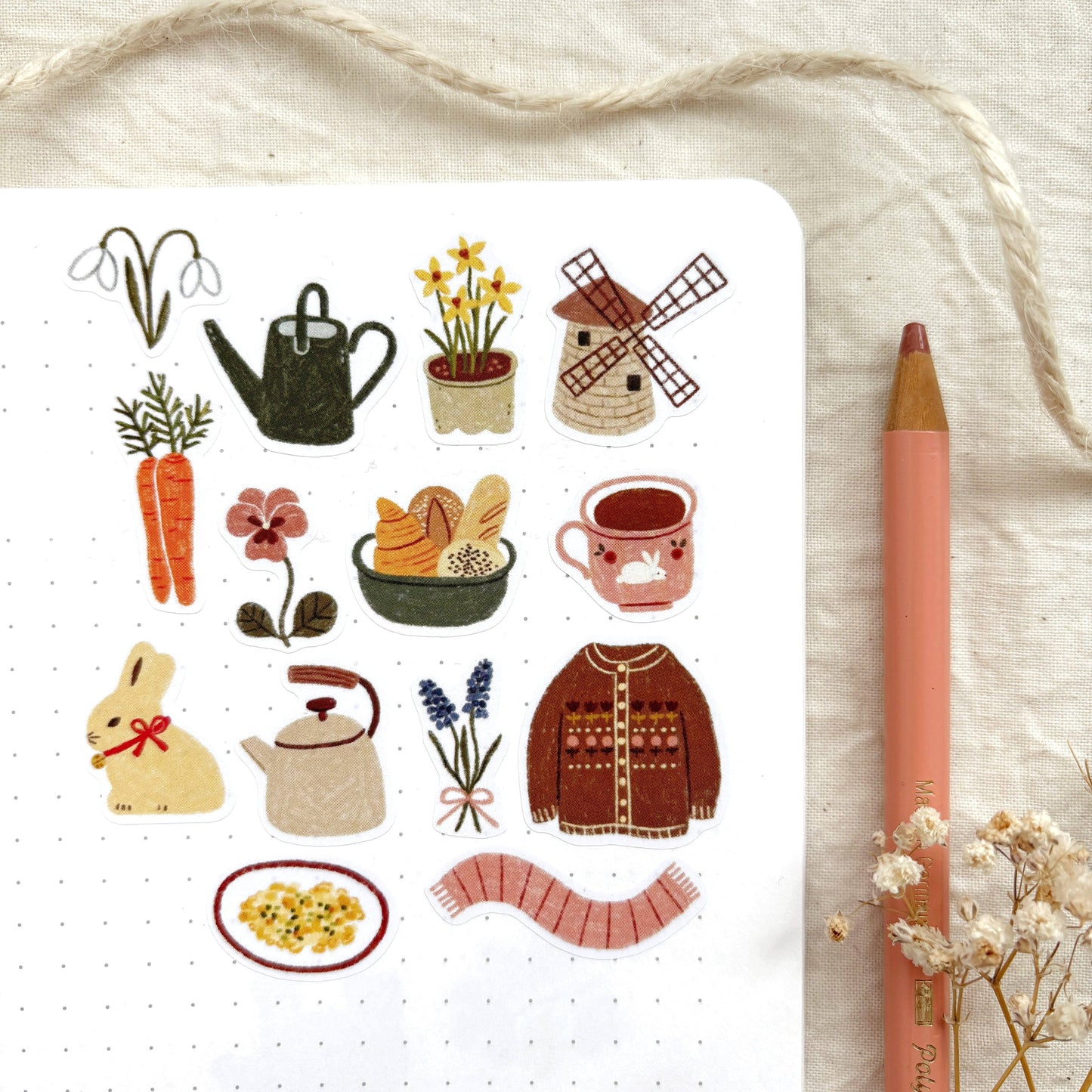 Planche de stickers - Printemps