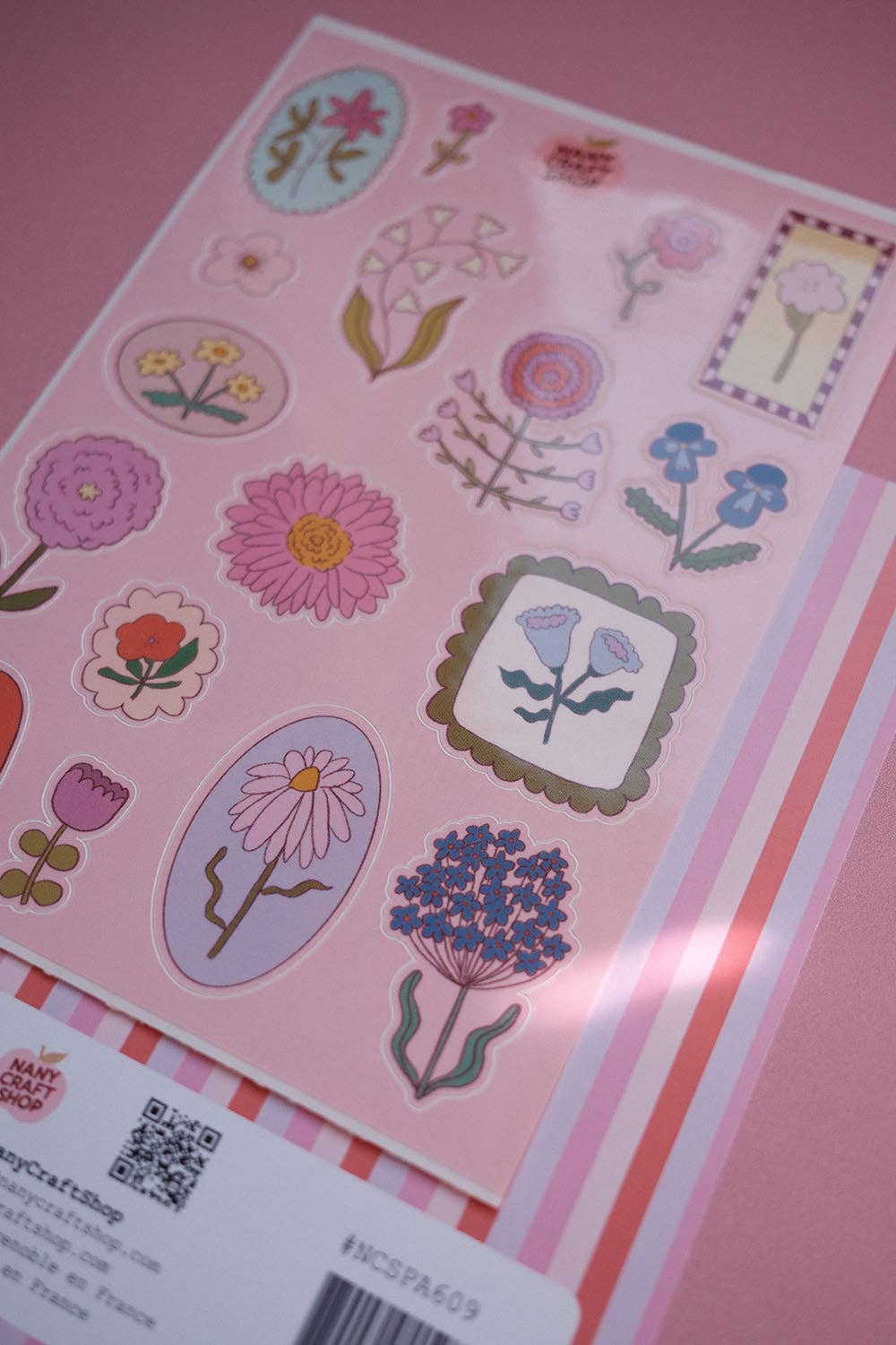 Planche de stickers - Fleurs Dessins