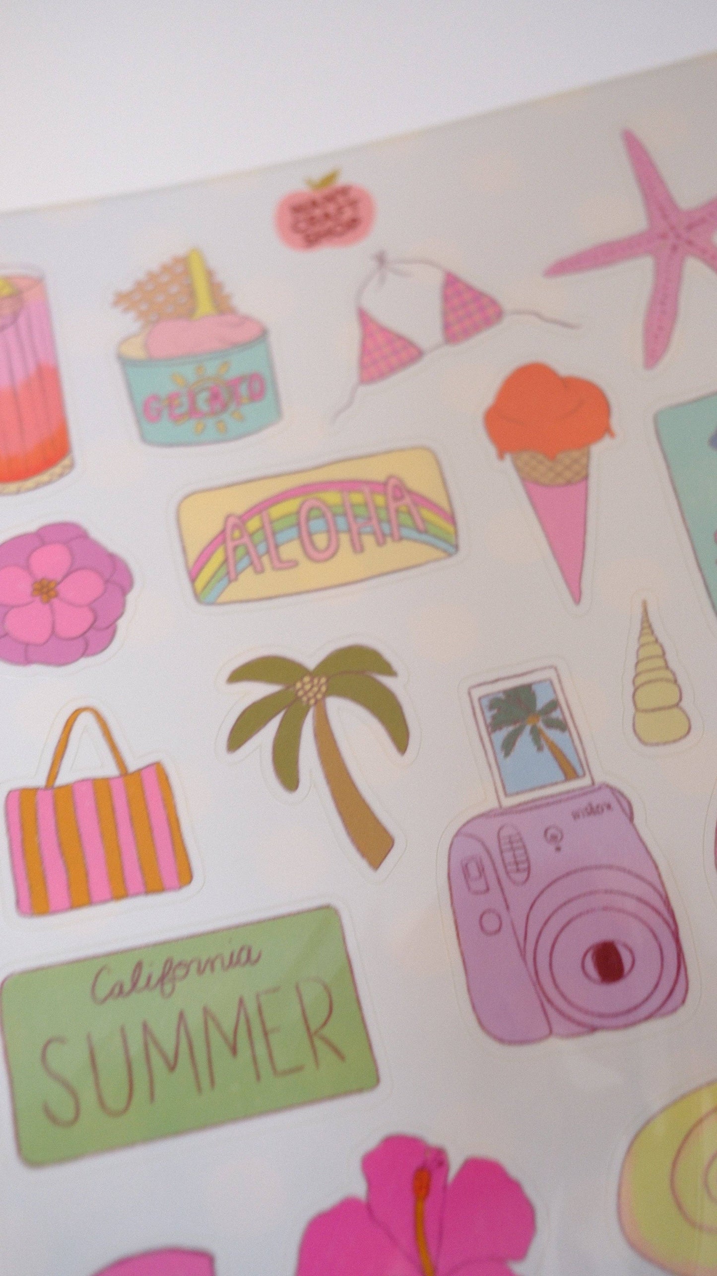 Planche de stickers - Summer Girl