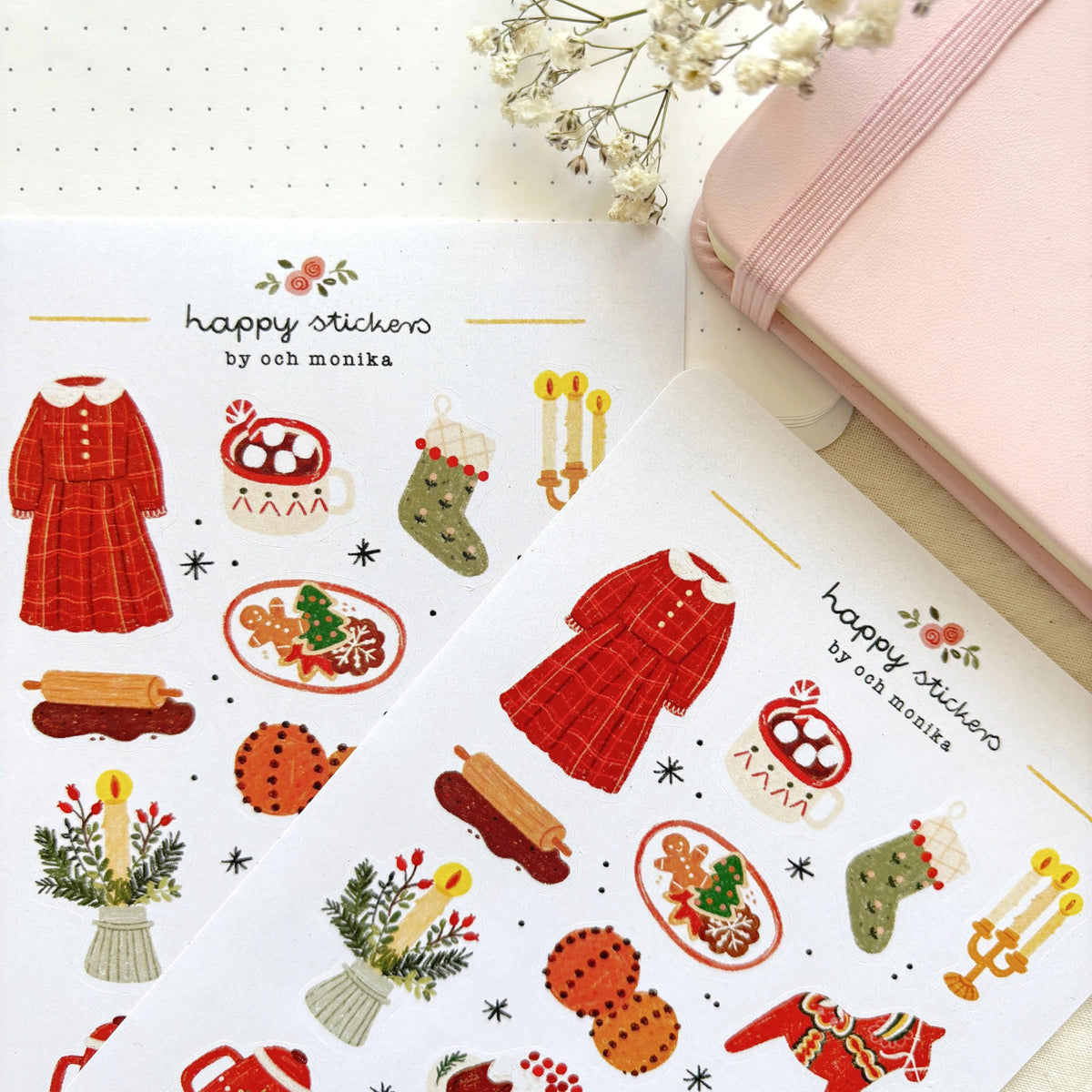 Planche de stickers - Temps de Noël