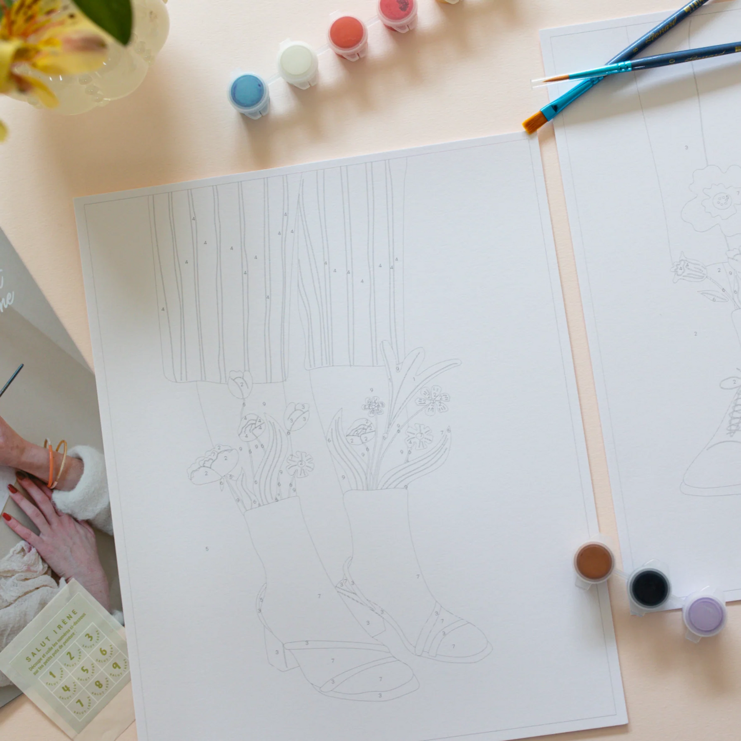 Peinture sur numéros - Pas à pas