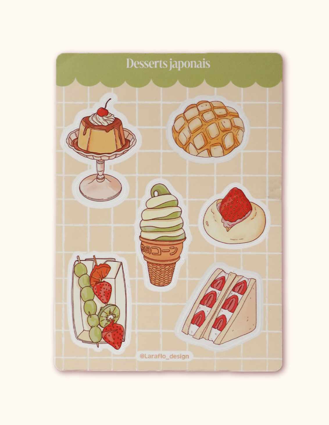 Planche de stickers - Desserts japonais